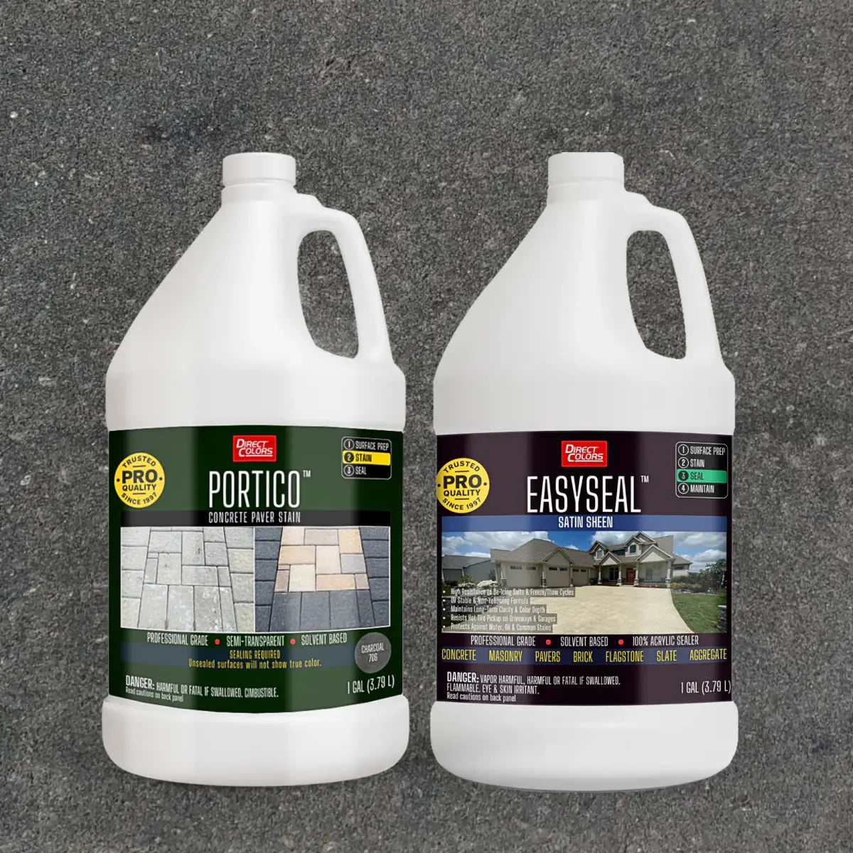 Portico™ Paver Stain in 706 Charcoal with EasySeal™ Satin, 1 gallon 2-step kit