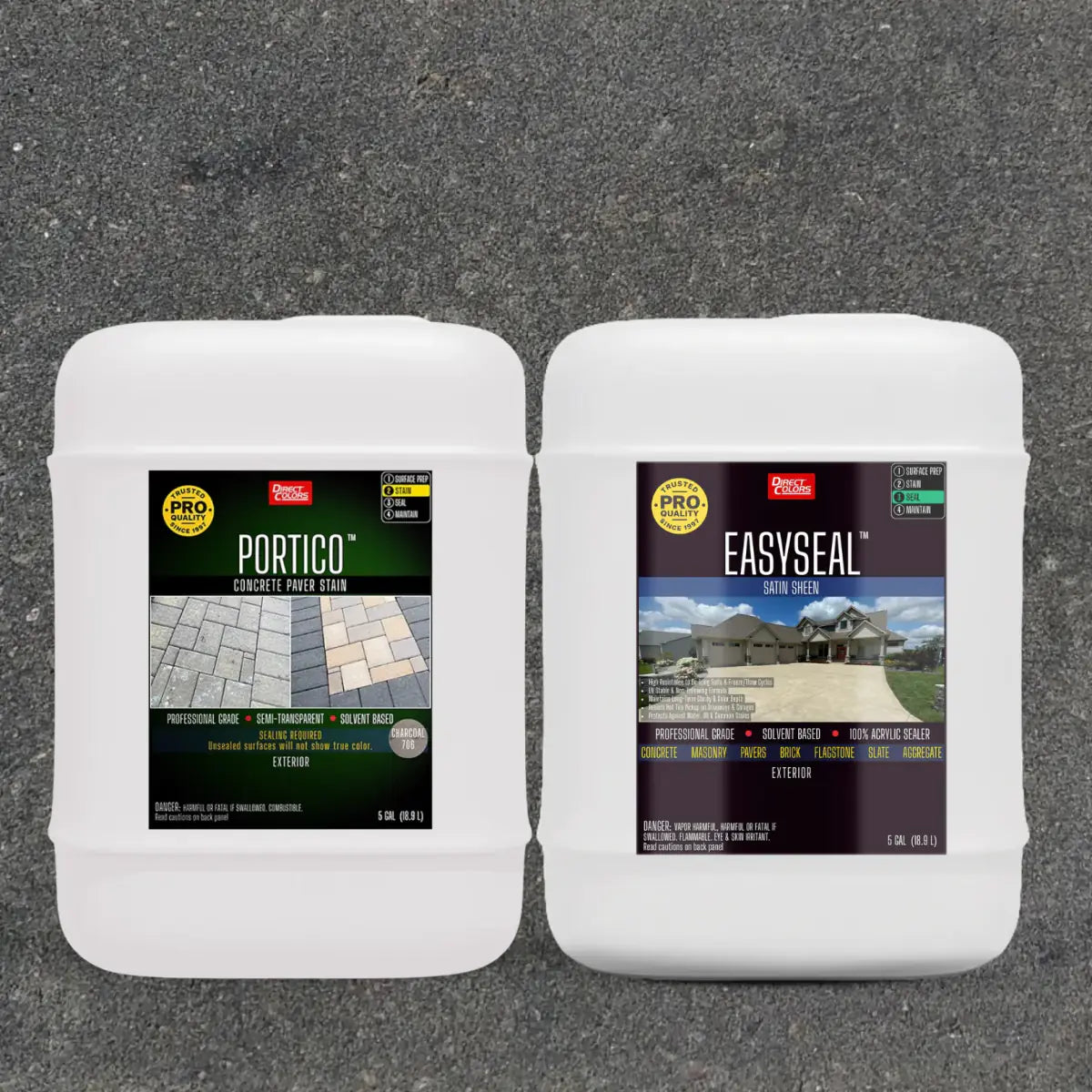 Portico™ Paver Stain in 706 Charcoal with EasySeal™ Satin, 5 gallon 2-step kit