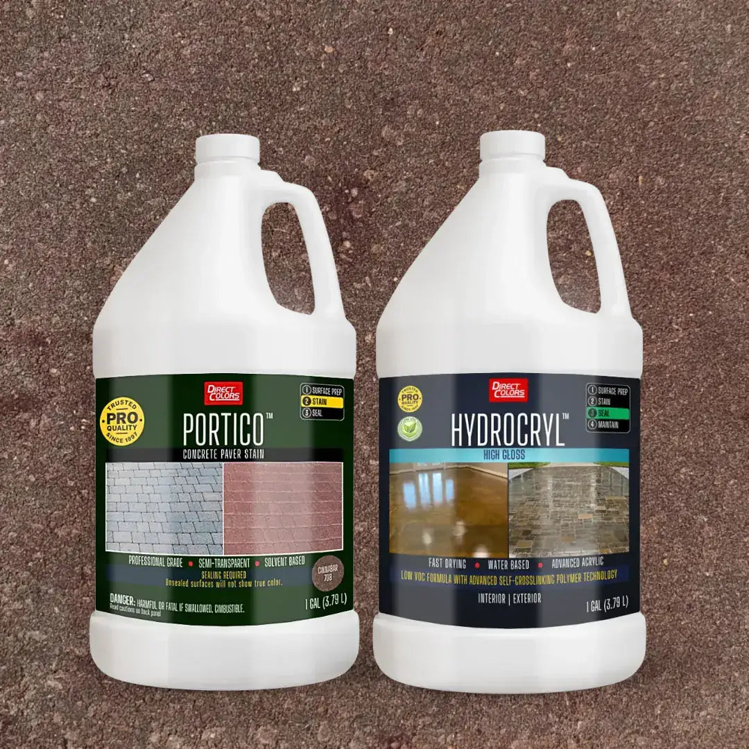 Portico™ Paver Stain in 708 Cinnabar with HydroCryl™ High Gloss, 1 gallon 2-step kit