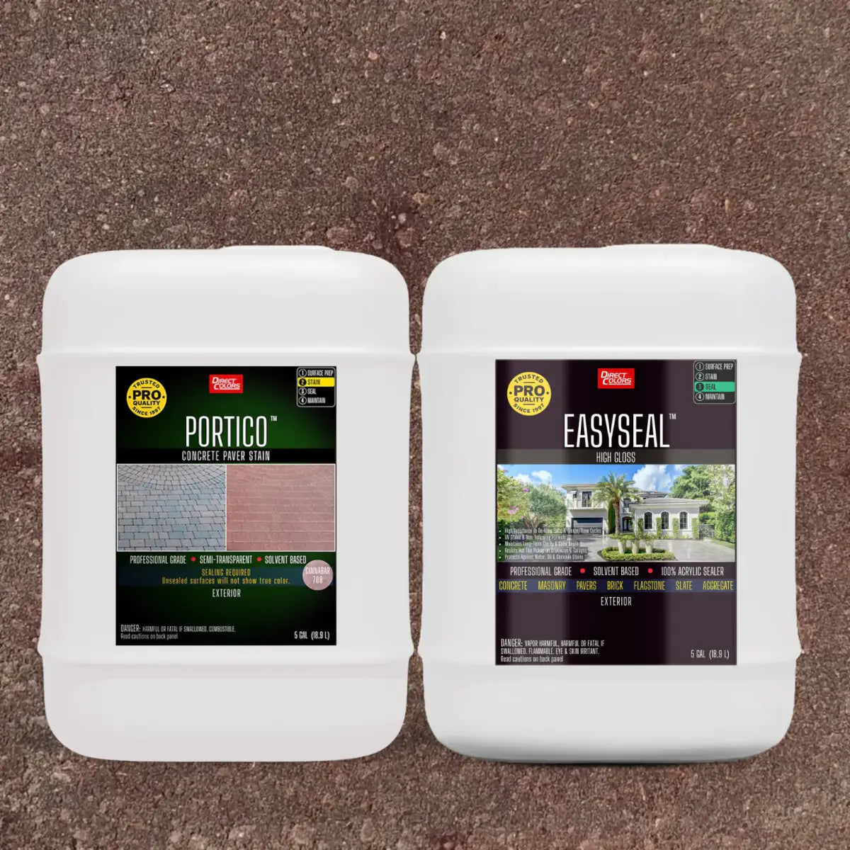 Portico™ Paver Stain in 708 Cinnabar with EasySeal™ High Gloss, 5 gallon 2-step kit
