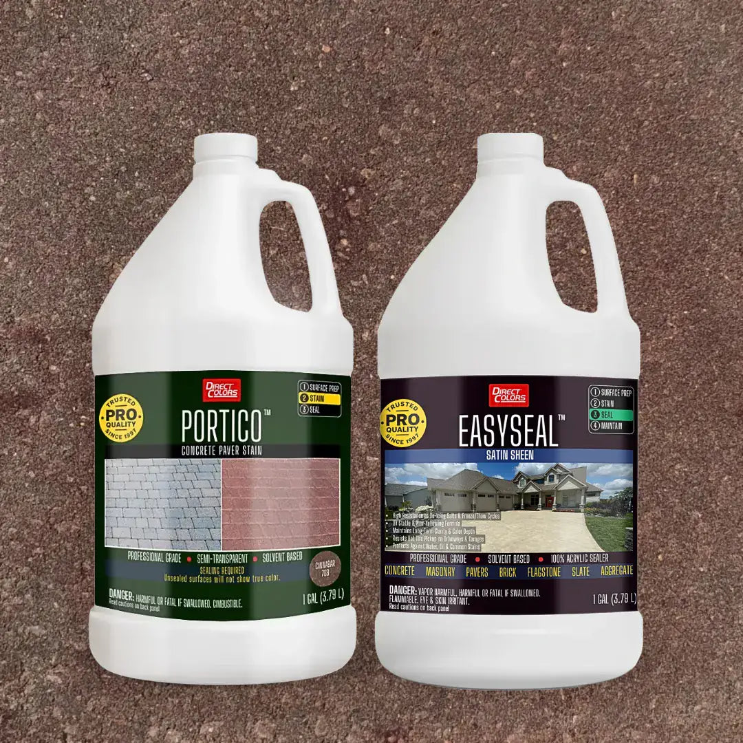 Portico™ Paver Stain in 708 Cinnabar with EasySeal™ Satin, 1 gallon 2-step kit