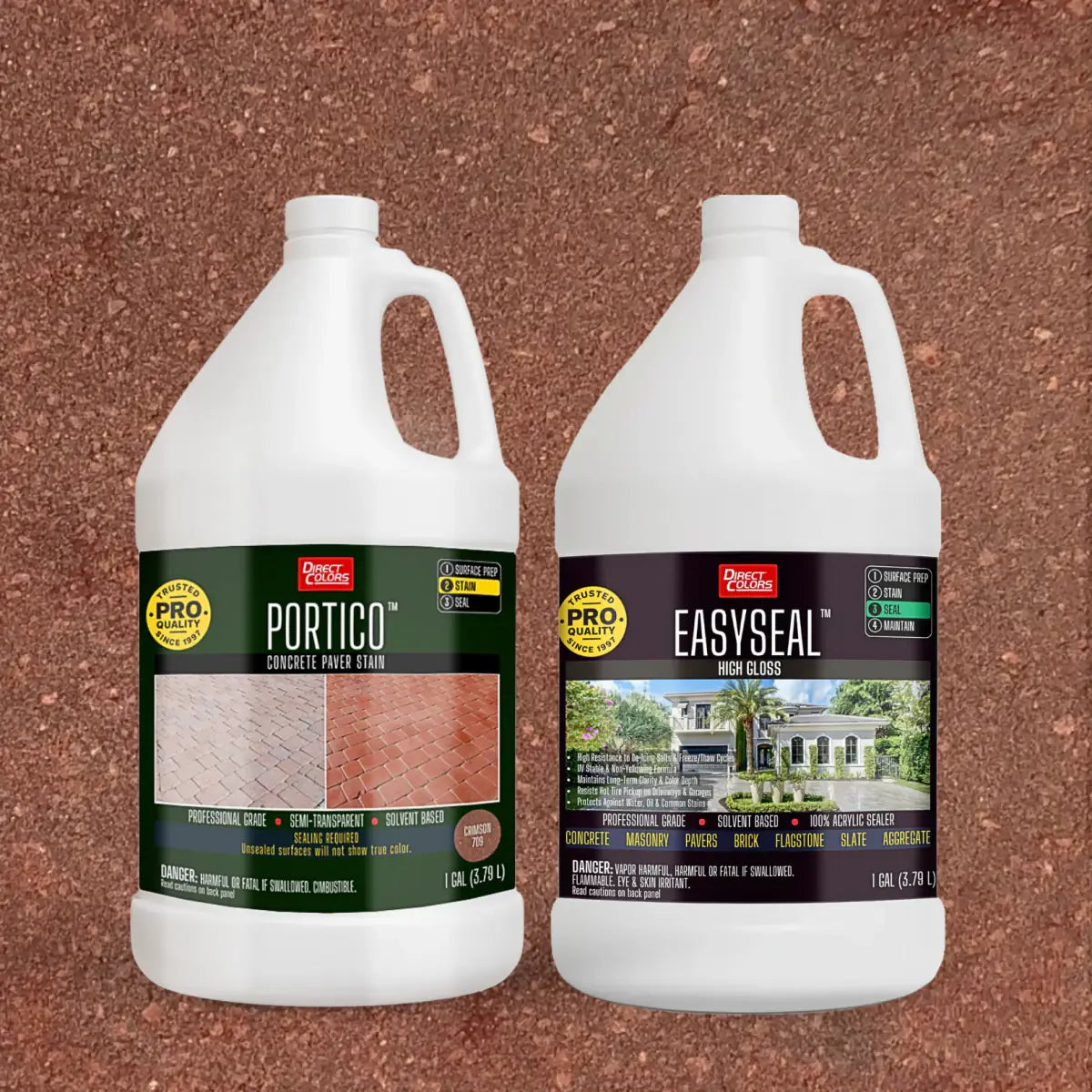 Portico™ Paver Stain in 709 Crimson with EasySeal™ High Gloss, 1 gallon 2-step kit