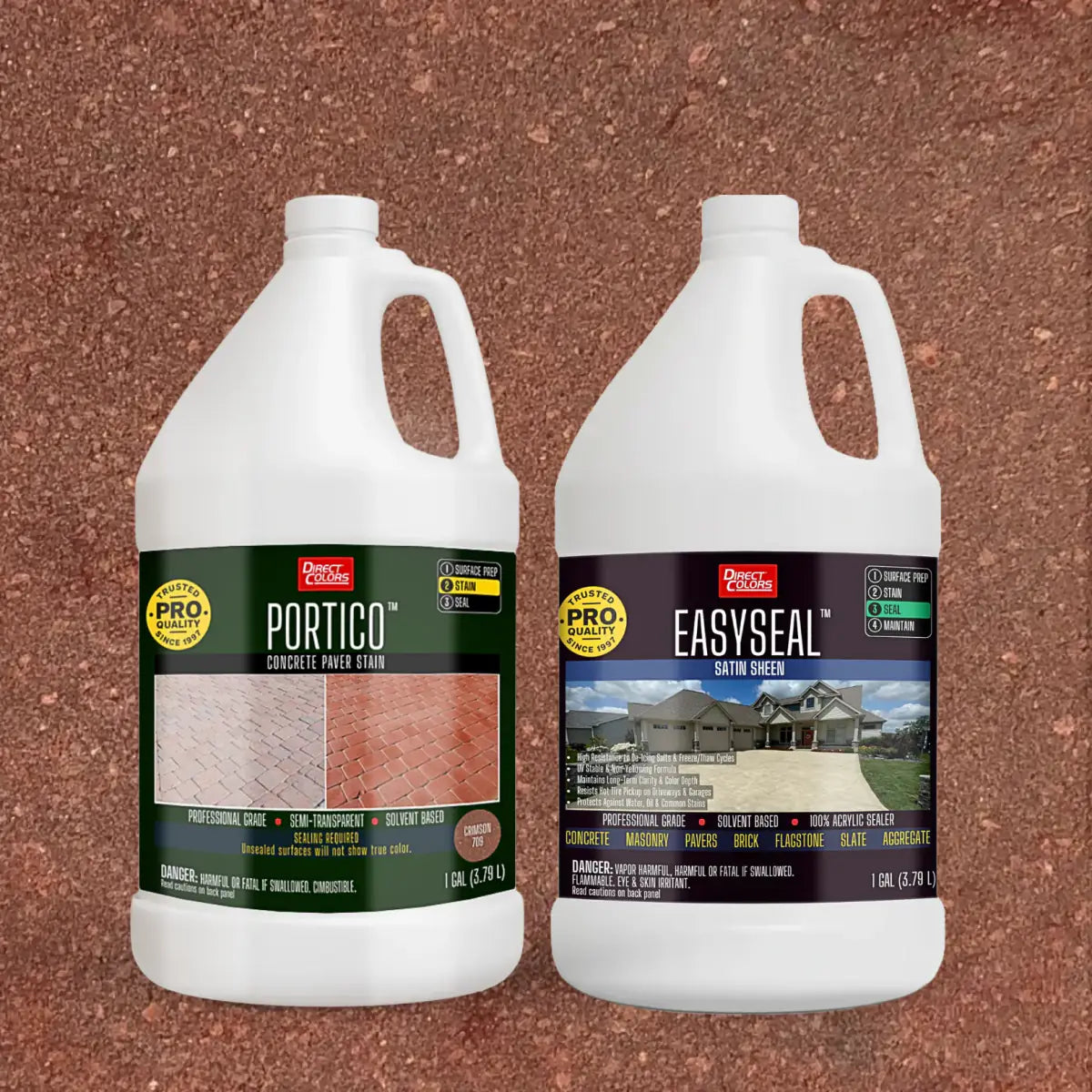 Portico™ Paver Stain in 709 Crimson with EasySeal™ Satin, 1 gallon 2-step kit
