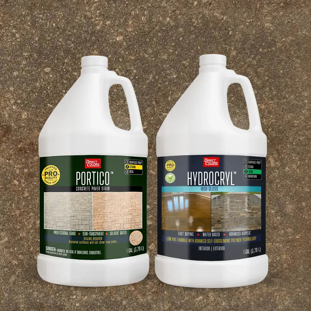 Portico™ Paver Stain in 710 Cumin with HydroCryl™ High Gloss, 1 gallon 2-step kit