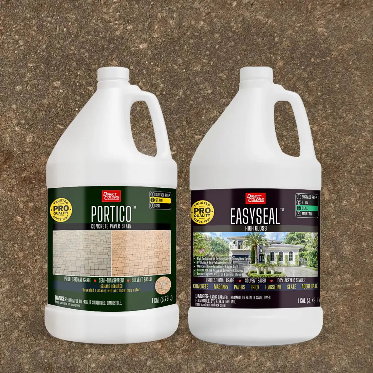 Portico™ Paver Stain in 710 Cumin with EasySeal™ High Gloss, 1 gallon 2-step kit
