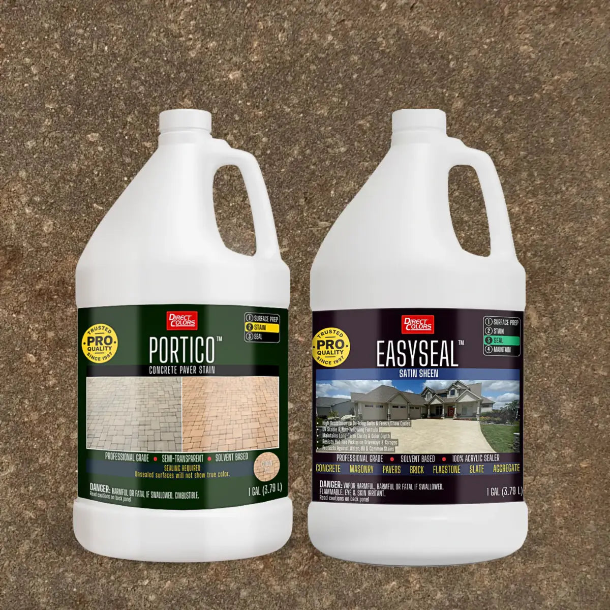 Portico™ Paver Stain in 710 Cumin with EasySeal™ Satin, 1 gallon 2-step kit