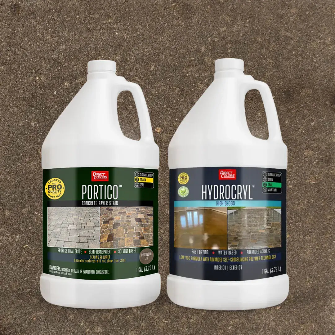 Portico™ Paver Stain in 711 Driftwood with HydroCryl™ High Gloss, 1 gallon 2-step kit