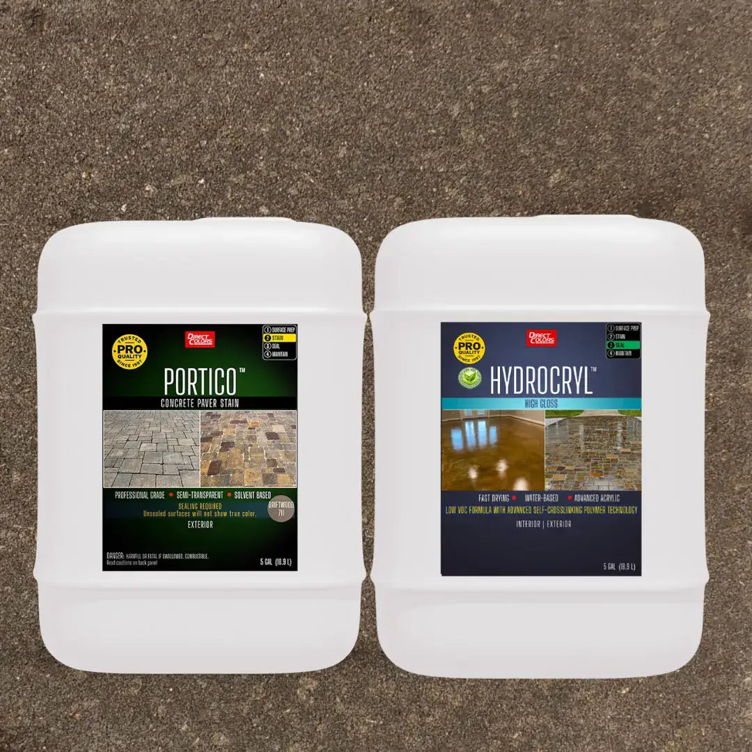 Portico™ Paver Stain in 711 Driftwood with HydroCryl™ High Gloss, 5 gallon 2-step kit