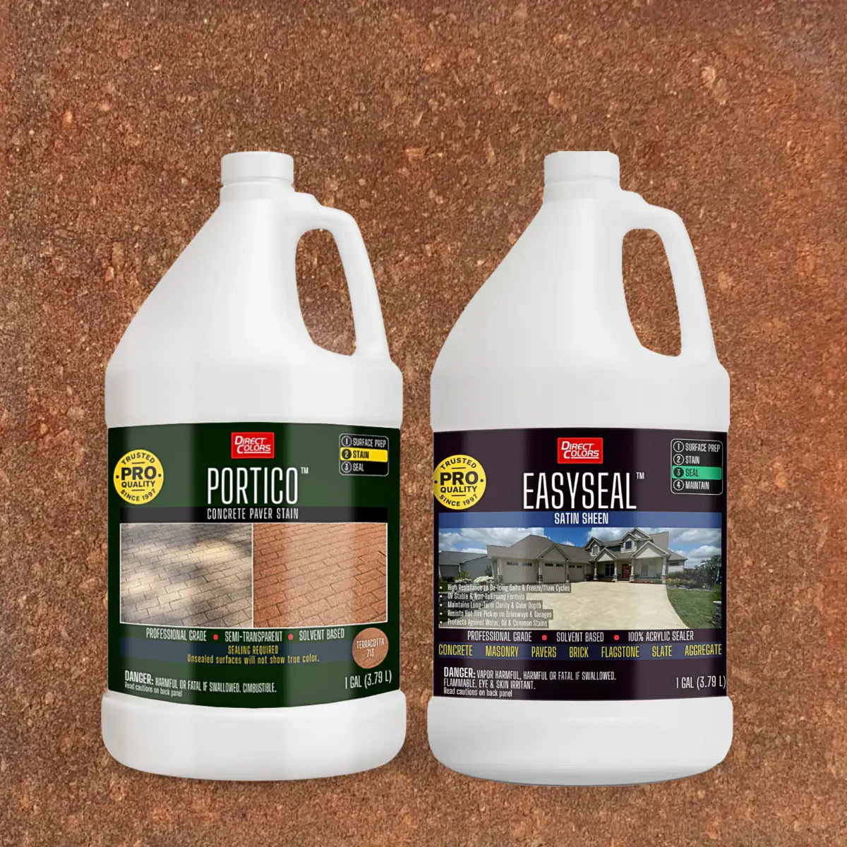 Portico™ Paver Stain in 713 Terracotta with EasySeal™ Satin, 1 gallon 2-step kit