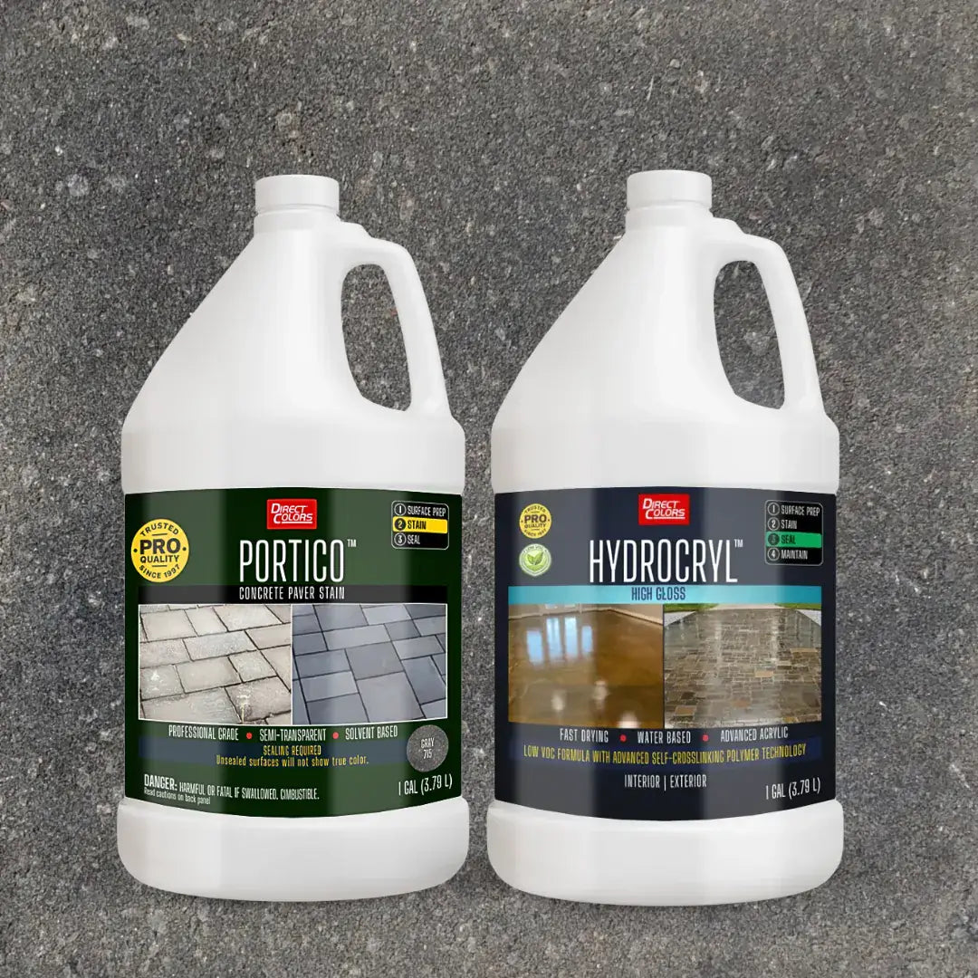 Portico™ Paver Stain in 715 Gray with HydroCryl™ High Gloss, 1 gallon 2-step kit
