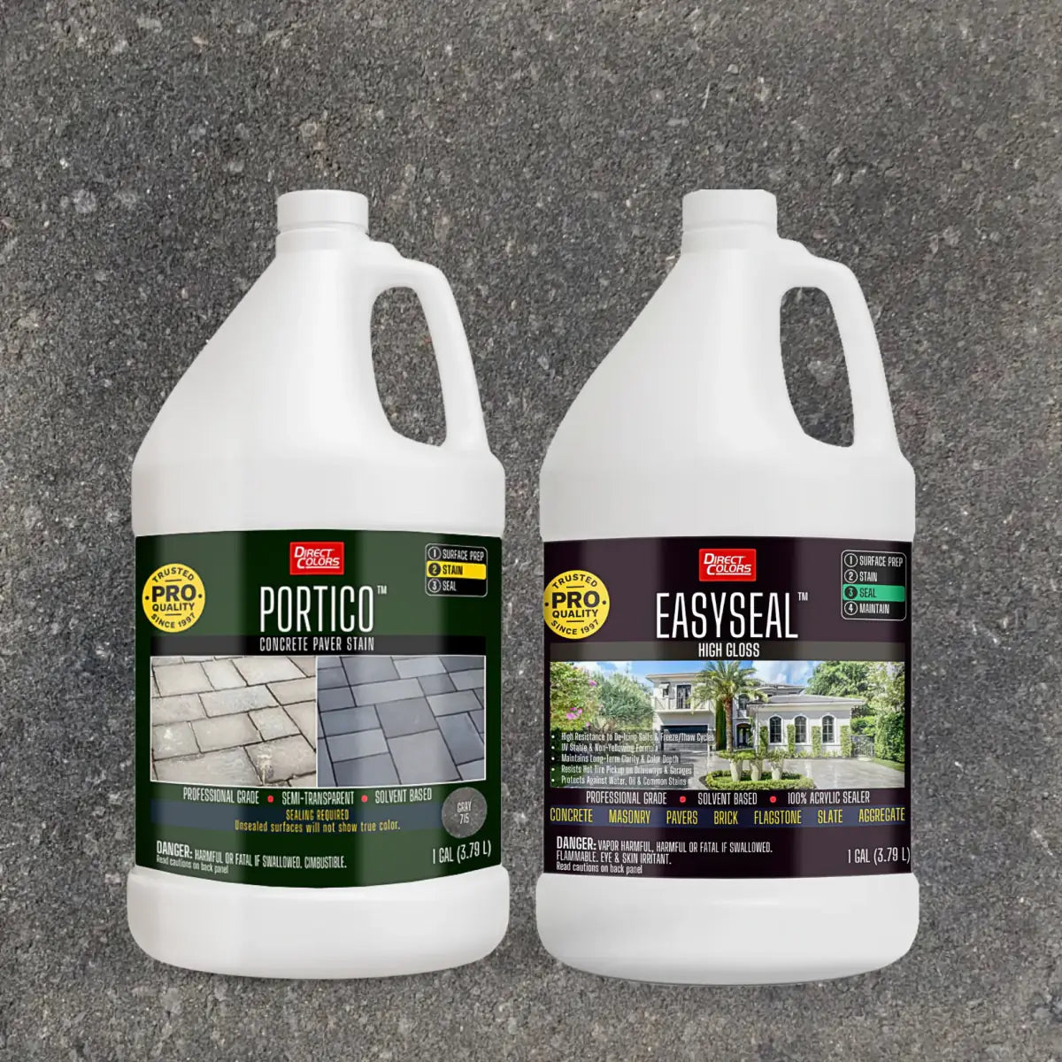 Portico™ Paver Stain in 715 Gray with EasySeal™ High Gloss, 1 gallon 2-step kit