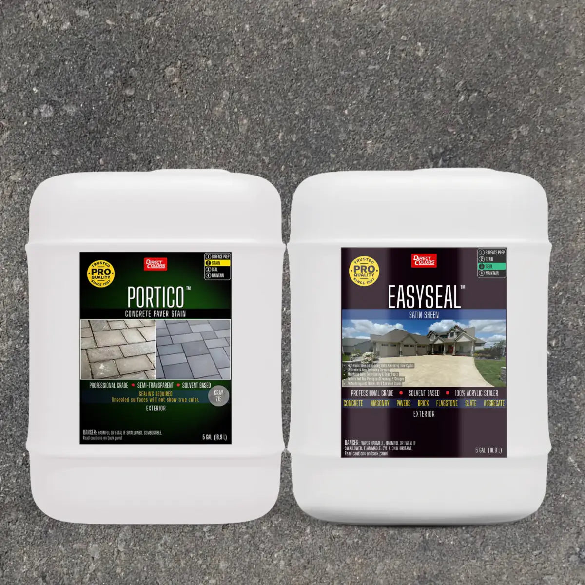 Portico™ Paver Stain in 715 Gray with EasySeal™ Satin, 5 gallon 2-step kit