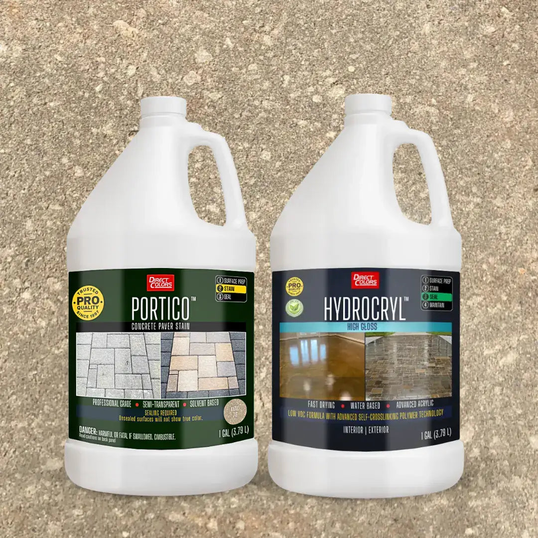 Portico™ Paver Stain in 716 Khaki with HydroCryl™ High Gloss, 1 gallon 2-step kit
