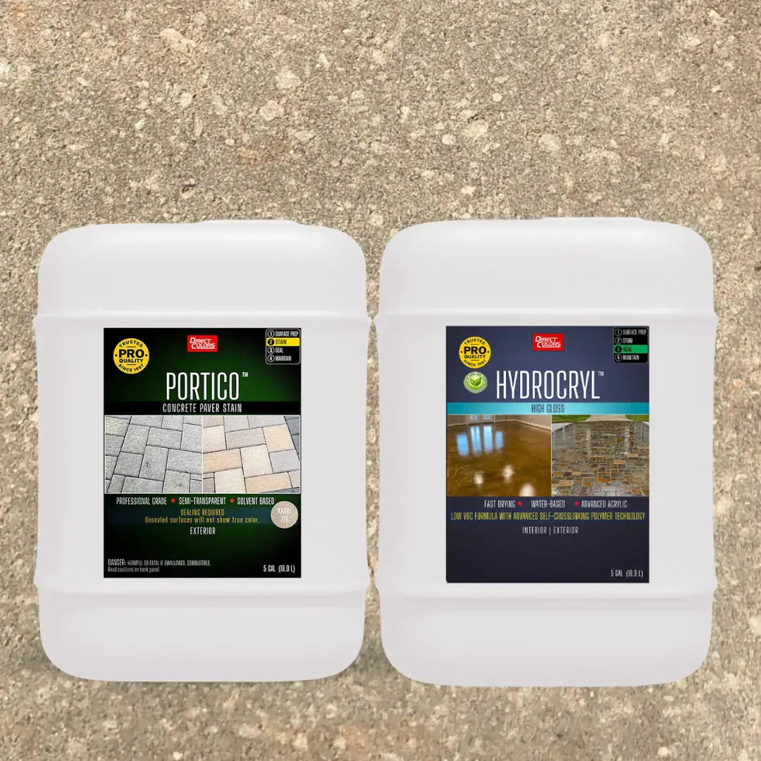 Portico™ Paver Stain in 716 Khaki with HydroCryl™ High Gloss, 5 gallon 2-step kit