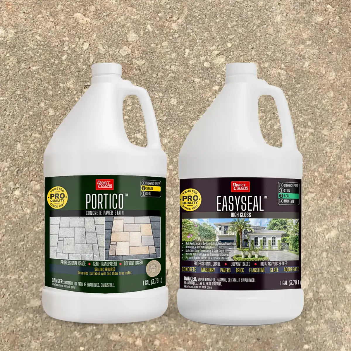 Portico™ Paver Stain in 716 Khaki with EasySeal™ High Gloss, 1 gallon 2-step kit