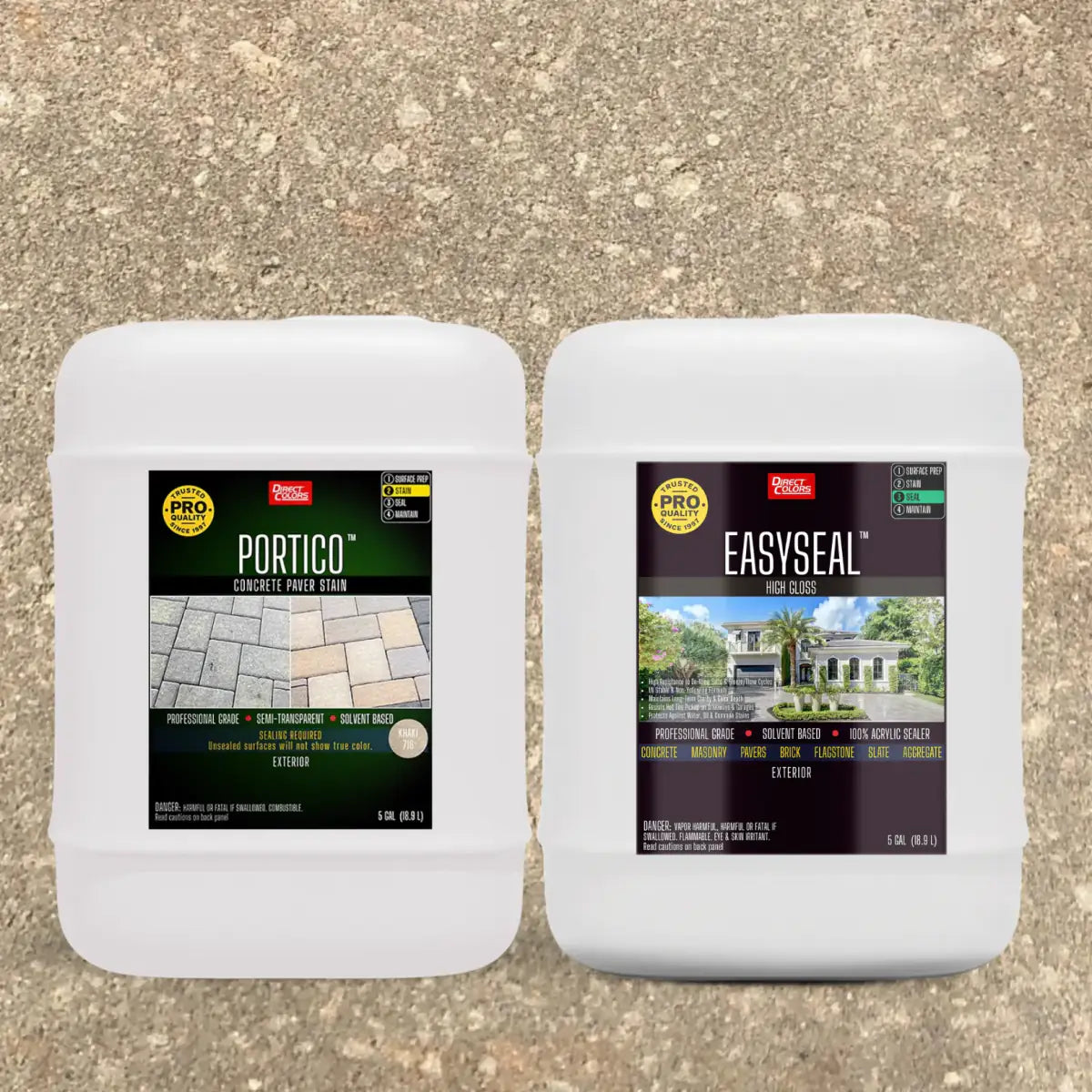 Portico™ Paver Stain in 716 Khaki with EasySeal™ High Gloss, 5 gallon 2-step kit