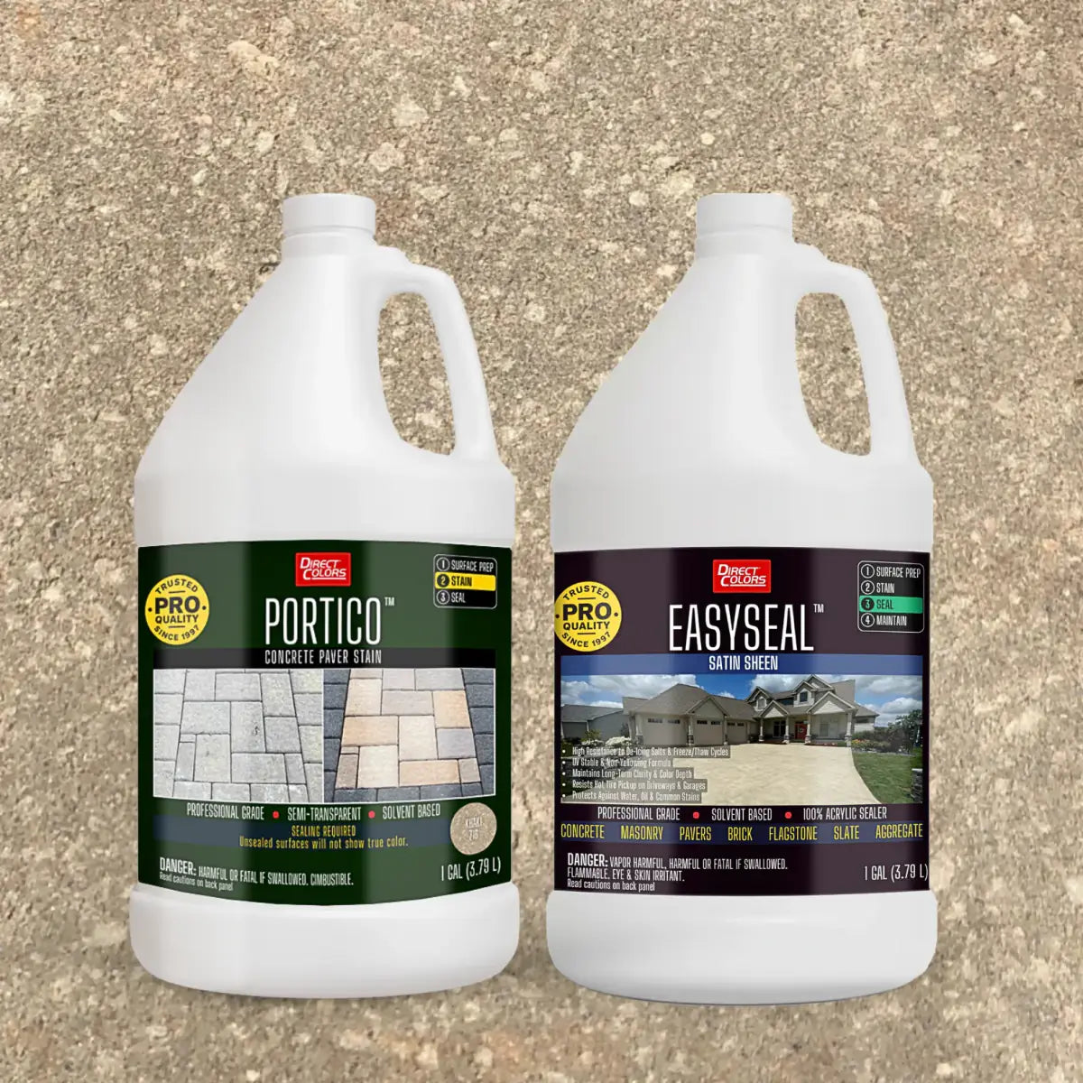 Portico™ Paver Stain in 716 Khaki with EasySeal™ Satin, 1 gallon 2-step kit