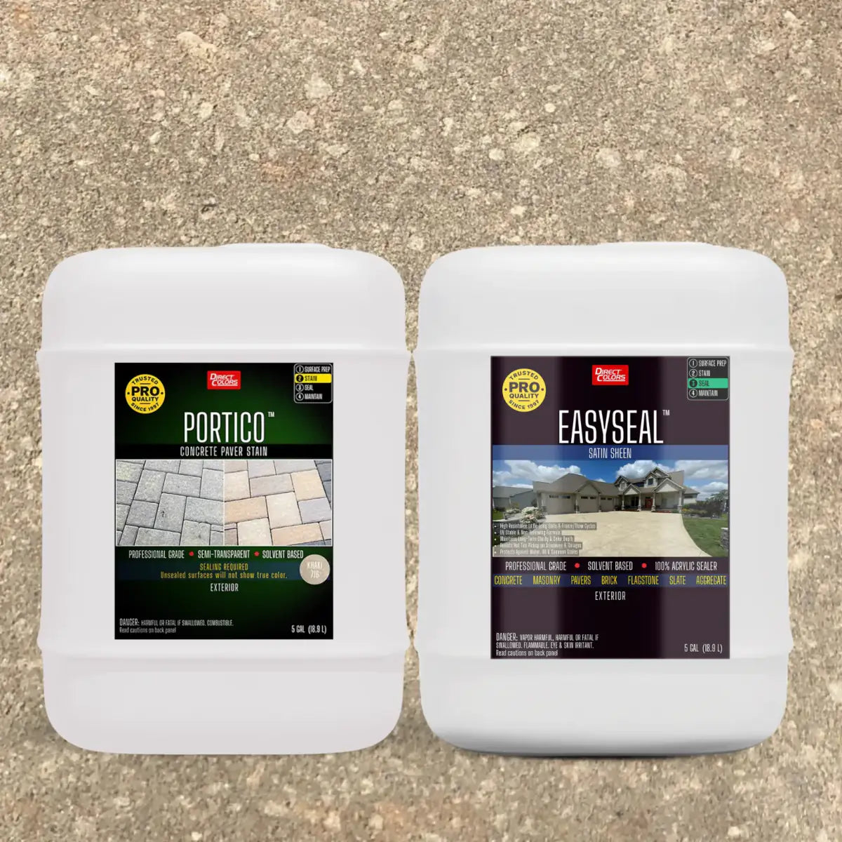Portico™ Paver Stain in 716 Khaki with EasySeal™ Satin, 5 gallon 2-step kit