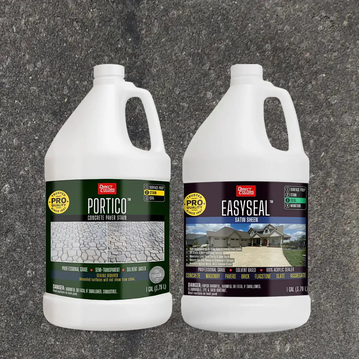 Portico™ Paver Stain in 717 Light Charcoal with EasySeal™ Satin, 1 gallon 2-step kit