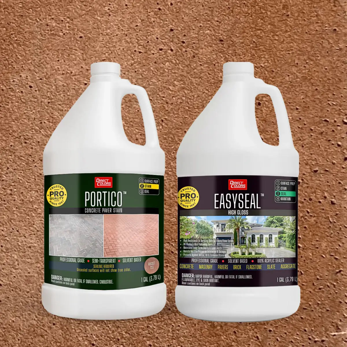 Portico™ Paver Stain in 723 Russet with EasySeal™ High Gloss, 1 gallon 2-step kit
