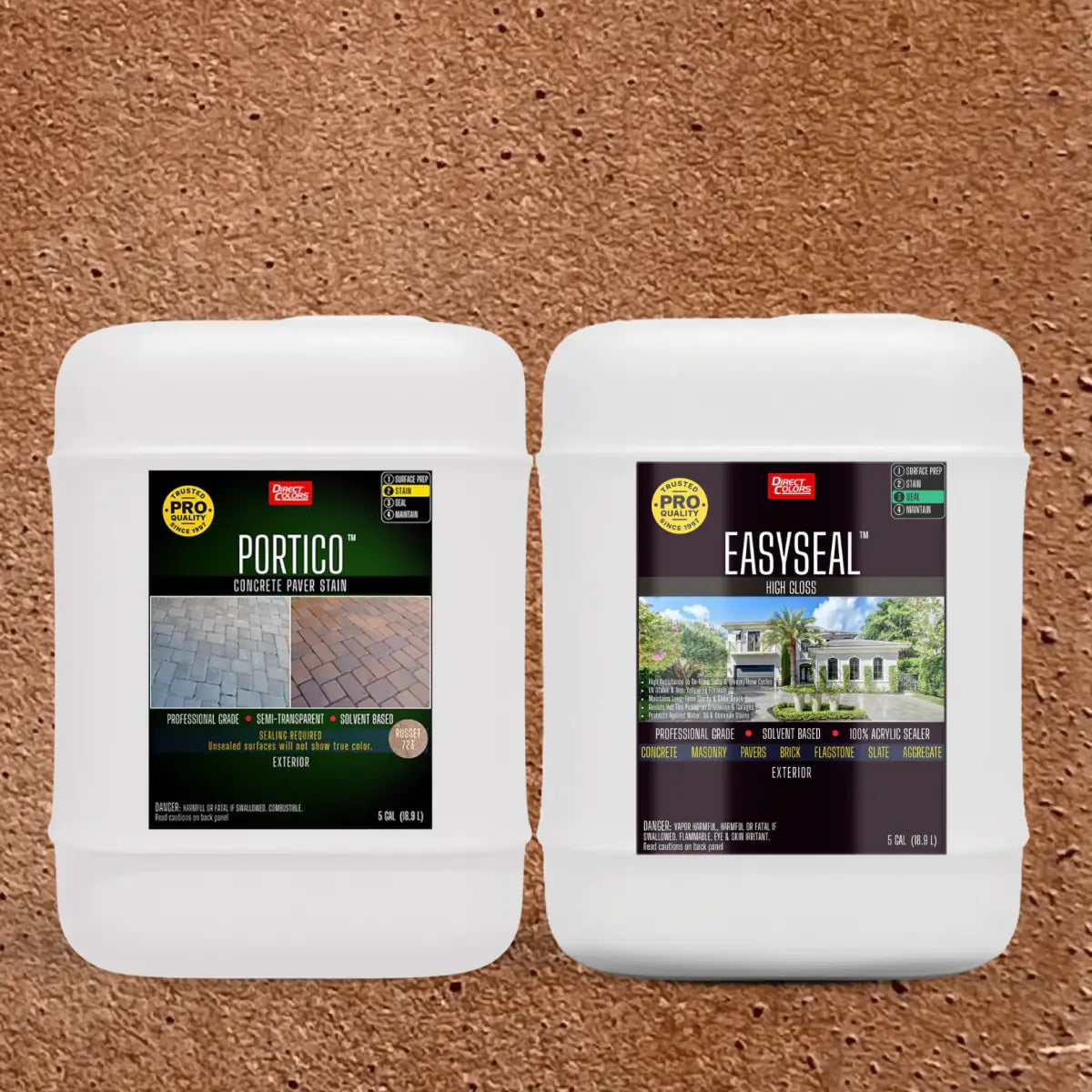 Portico™ Paver Stain in 723 Russet with EasySeal™ High Gloss, 5 gallon 2-step kit