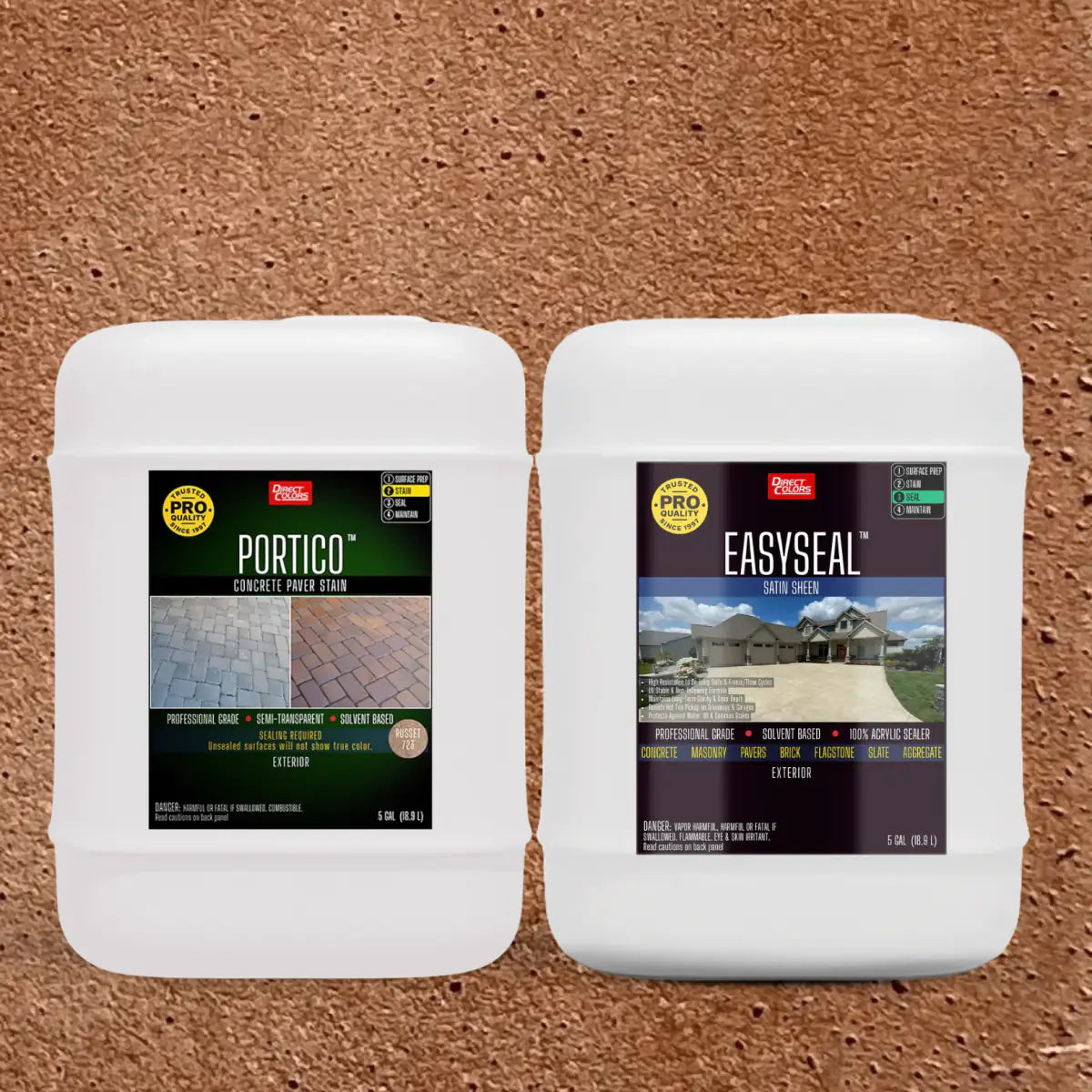 Portico™ Paver Stain in 723 Russet with EasySeal™ Satin, 5 gallon 2-step kit