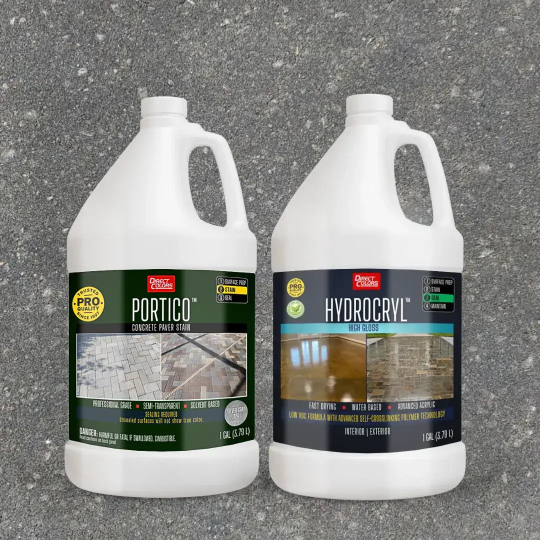 Portico™ Paver Stain in 724 Silver Gray with HydroCryl™ High Gloss, 1 gallon 2-step kit
