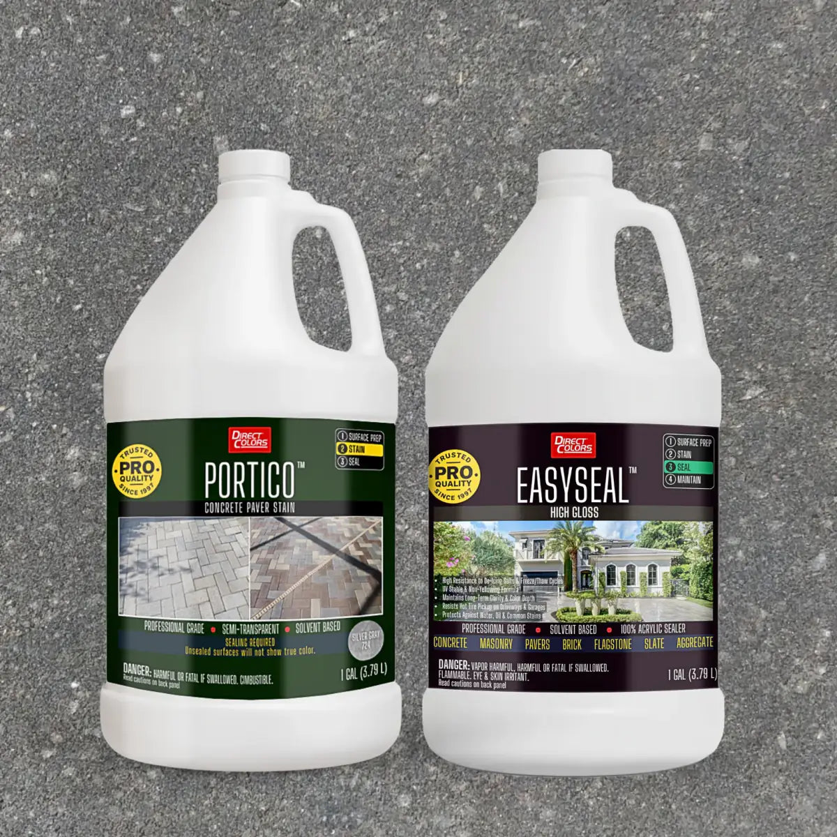 Portico™ Paver Stain in 724 Silver Gray with EasySeal™ High Gloss, 1 gallon 2-step kit