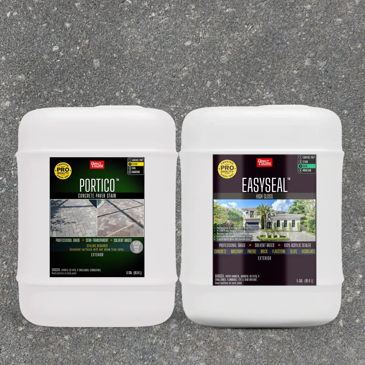 Portico™ Paver Stain in 724 Silver Gray with EasySeal™ High Gloss, 5 gallon 2-step kit