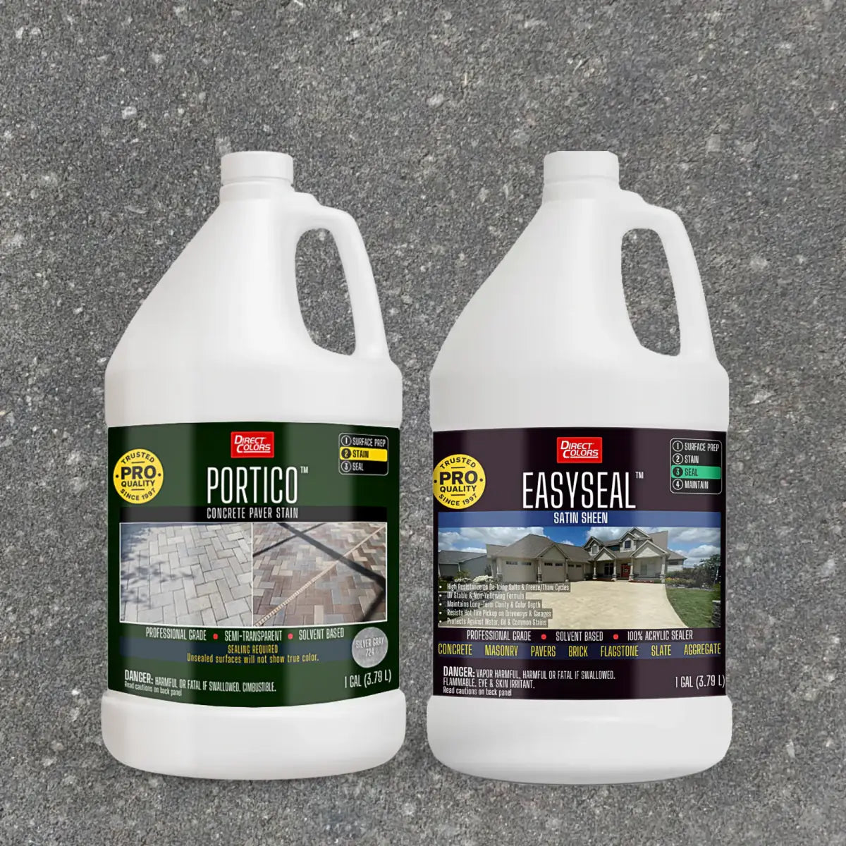 Portico™ Paver Stain in 724 Silver Gray with EasySeal™ Satin, 1 gallon 2-step kit
