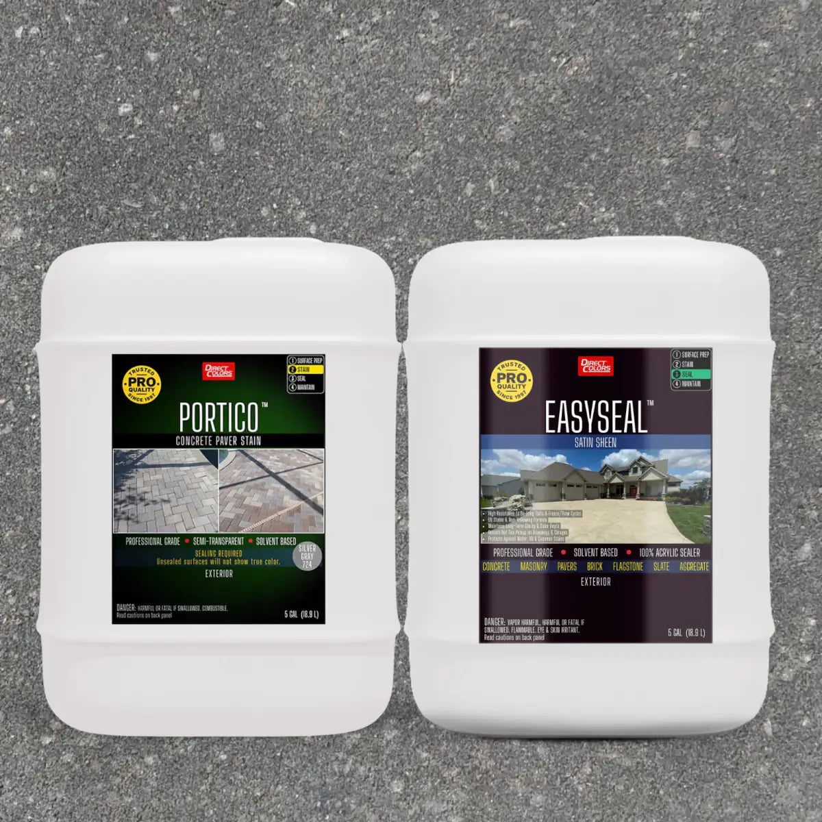 Portico™ Paver Stain in 724 Silver Gray with EasySeal™ Satin, 5 gallon 2-step kit