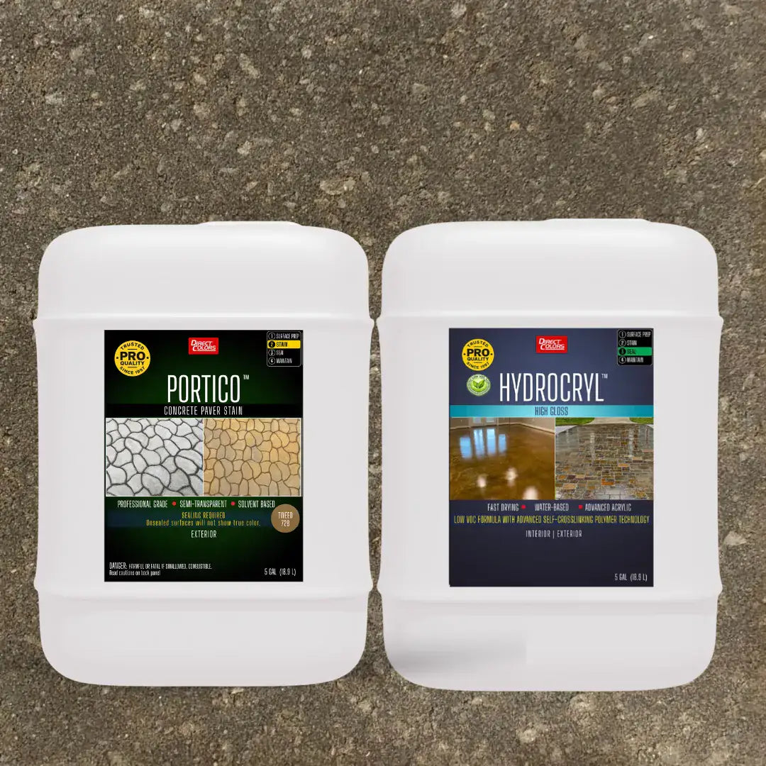 Portico™ Paver Stain in 728 Tweed with HydroCryl™ High Gloss, 5 gallon 2-step kit