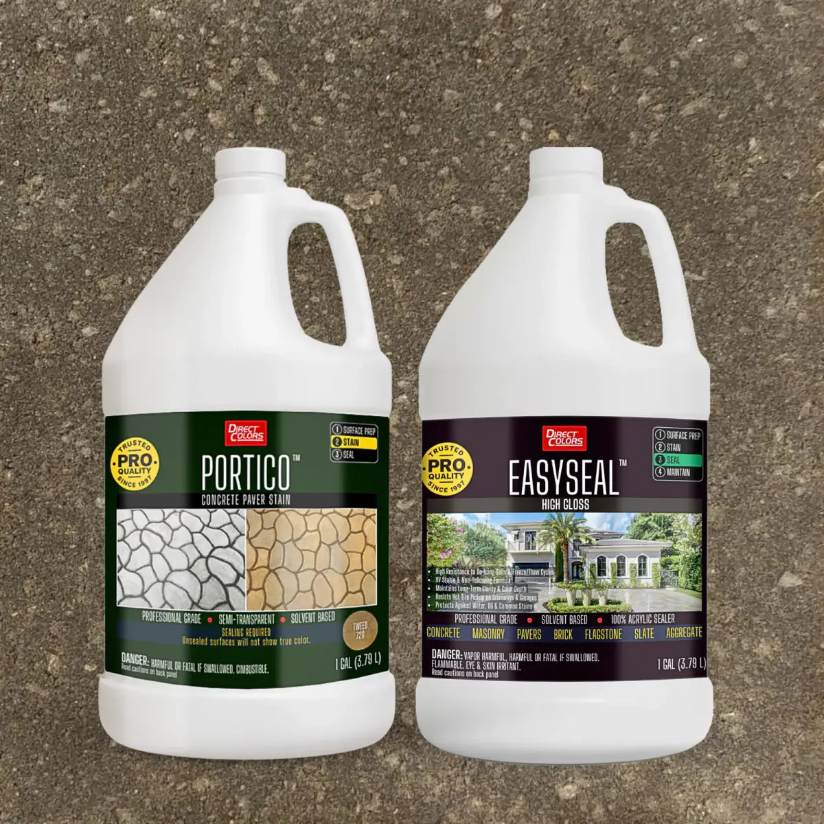 Portico™ Paver Stain in 728 Tweed with EasySeal™ High Gloss, 1 gallon 2-step kit