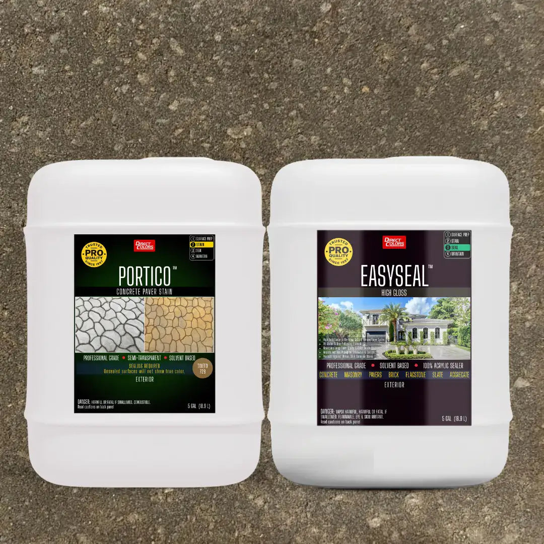 Portico™ Paver Stain in 728 Tweed with EasySeal™ High Gloss, 5 gallon 2-step kit
