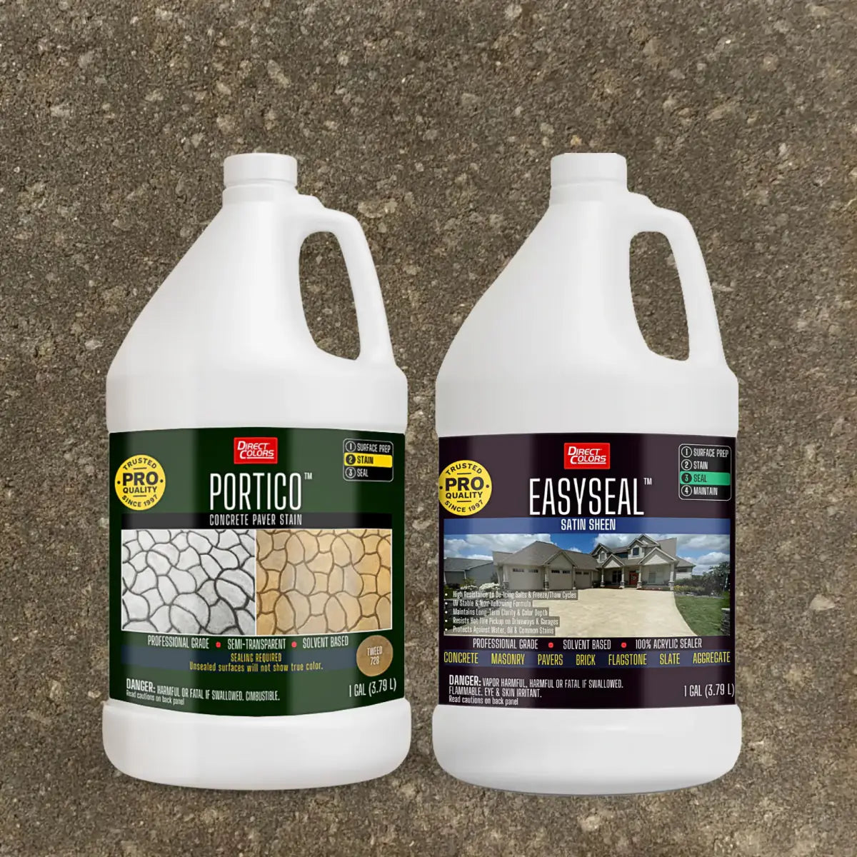 Portico™ Paver Stain in 728 Tweed with EasySeal™ Satin, 1 gallon 2-step kit