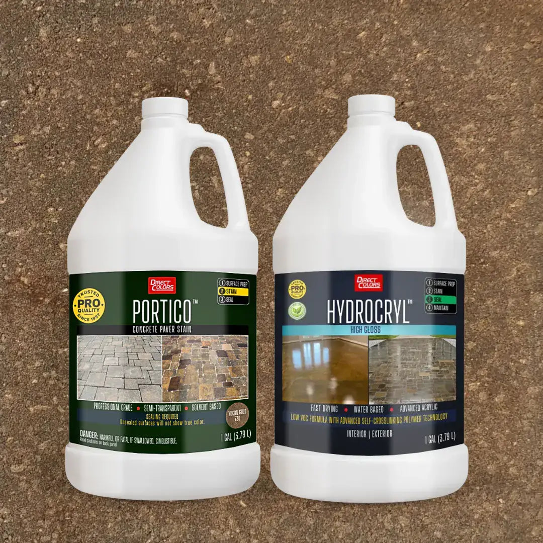 Portico™ Paver Stain in 730 Yukon Gold with HydroCryl™ High Gloss, 1 gallon 2-step kit