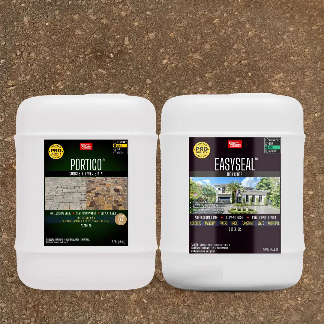 Portico™ Paver Stain in 730 Yukon Gold with EasySeal™ High Gloss, 5 gallon 2-step kit