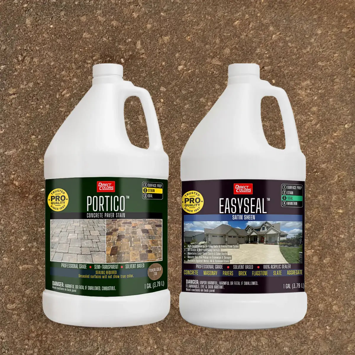 Portico™ Paver Stain in 730 Yukon Gold with EasySeal™ Satin, 1 gallon 2-step kit