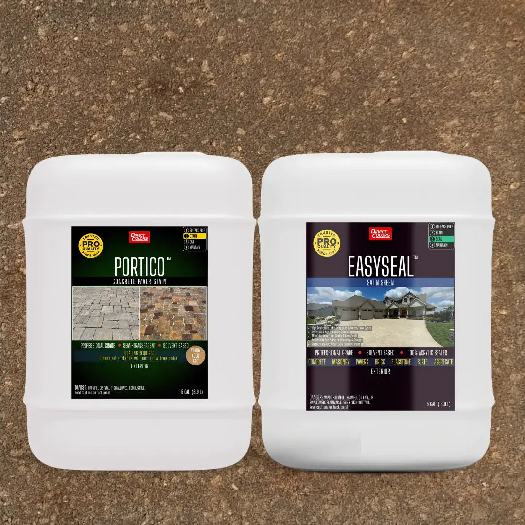 Portico™ Paver Stain in 730 Yukon Gold with EasySeal™ Satin, 5 gallon 2-step kit