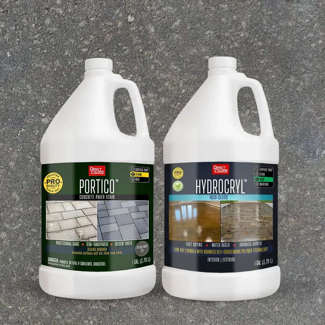 Portico™ Paver Stain in 731 Eagle Gray with HydroCryl™ High Gloss, 1 gallon 2-step kit