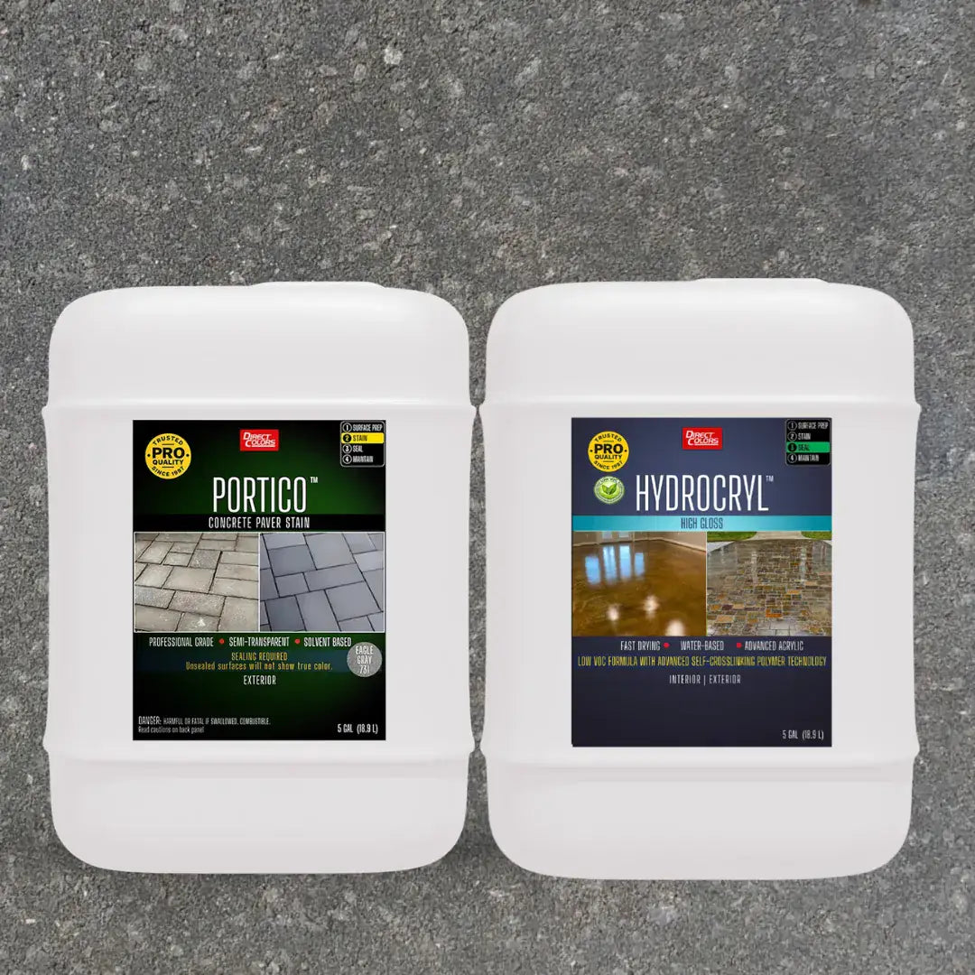 Portico™ Paver Stain in 731 Eagle Gray with HydroCryl™ High Gloss, 5 gallon 2-step kit