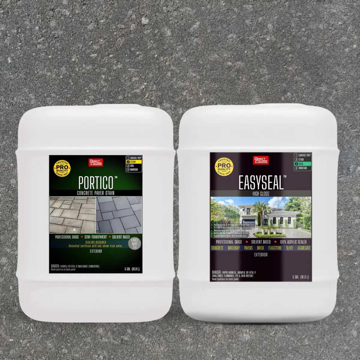 Portico™ Paver Stain in 731 Eagle Gray with EasySeal™ High Gloss, 5 gallon 2-step kit