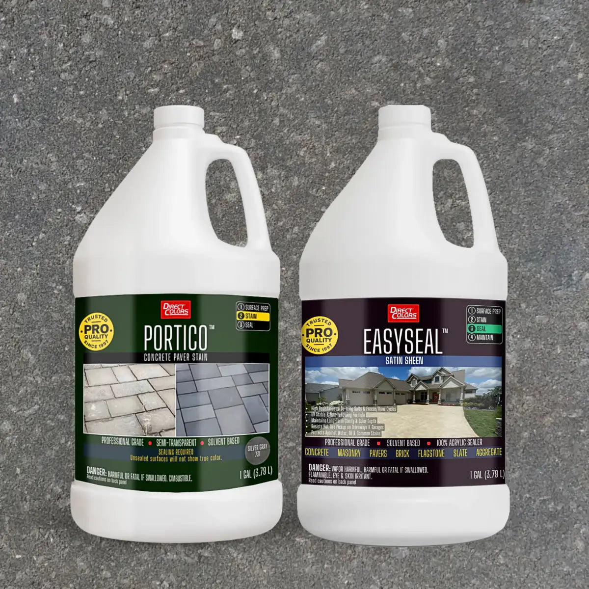 Portico™ Paver Stain in 731 Eagle Gray with EasySeal™ Satin, 1 gallon 2-step kit