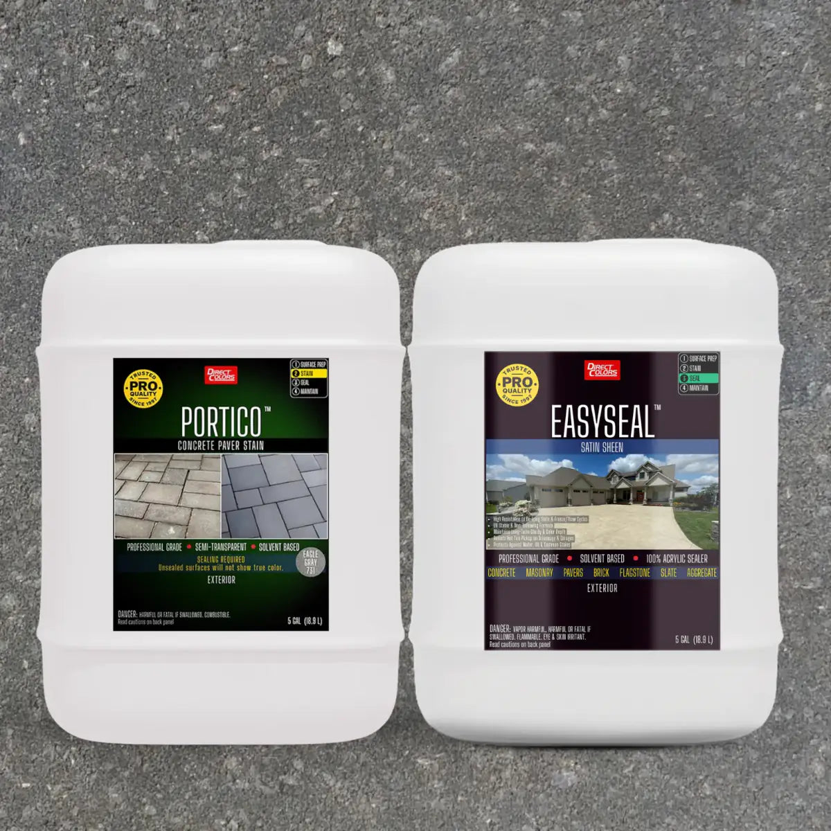 Portico™ Paver Stain in 731 Eagle Gray with EasySeal™ Satin, 5 gallon 2-step kit