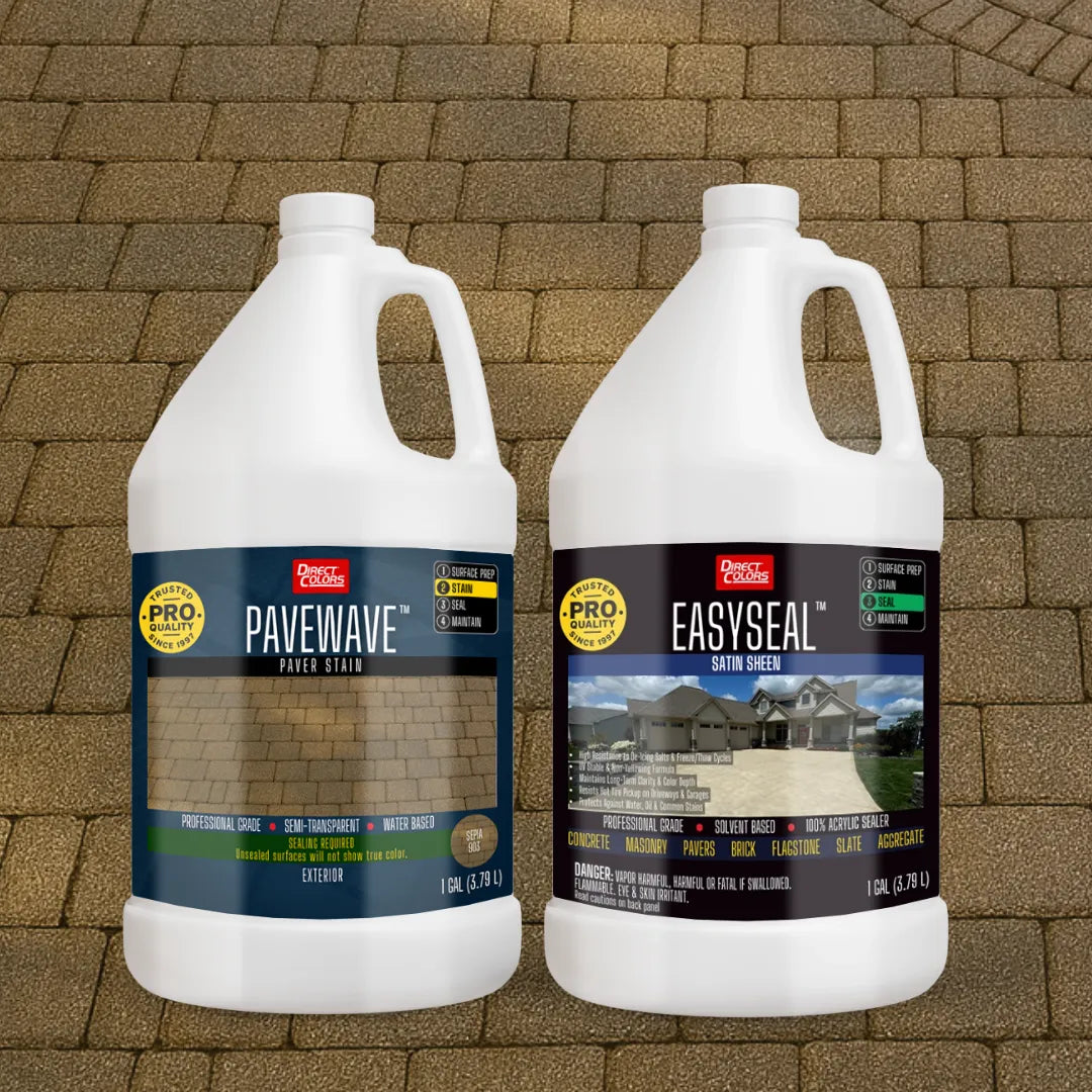 PaveWave™ Paver Stain in 903 Sepia with EasySeal™ Satin, 1 gallon 2-step kit