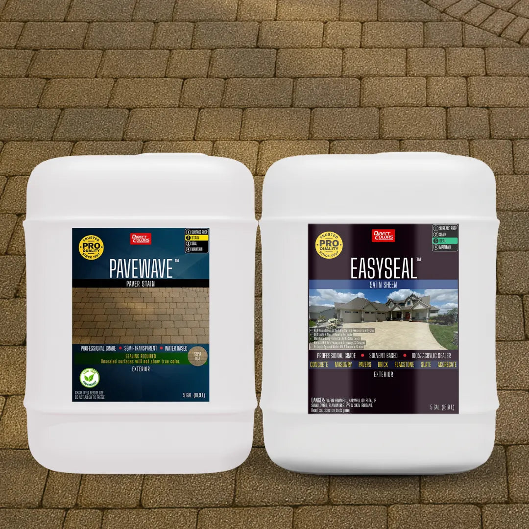 PaveWave™ Paver Stain in 903 Sepia with EasySeal™ Satin, 5 gallon 2-step kit