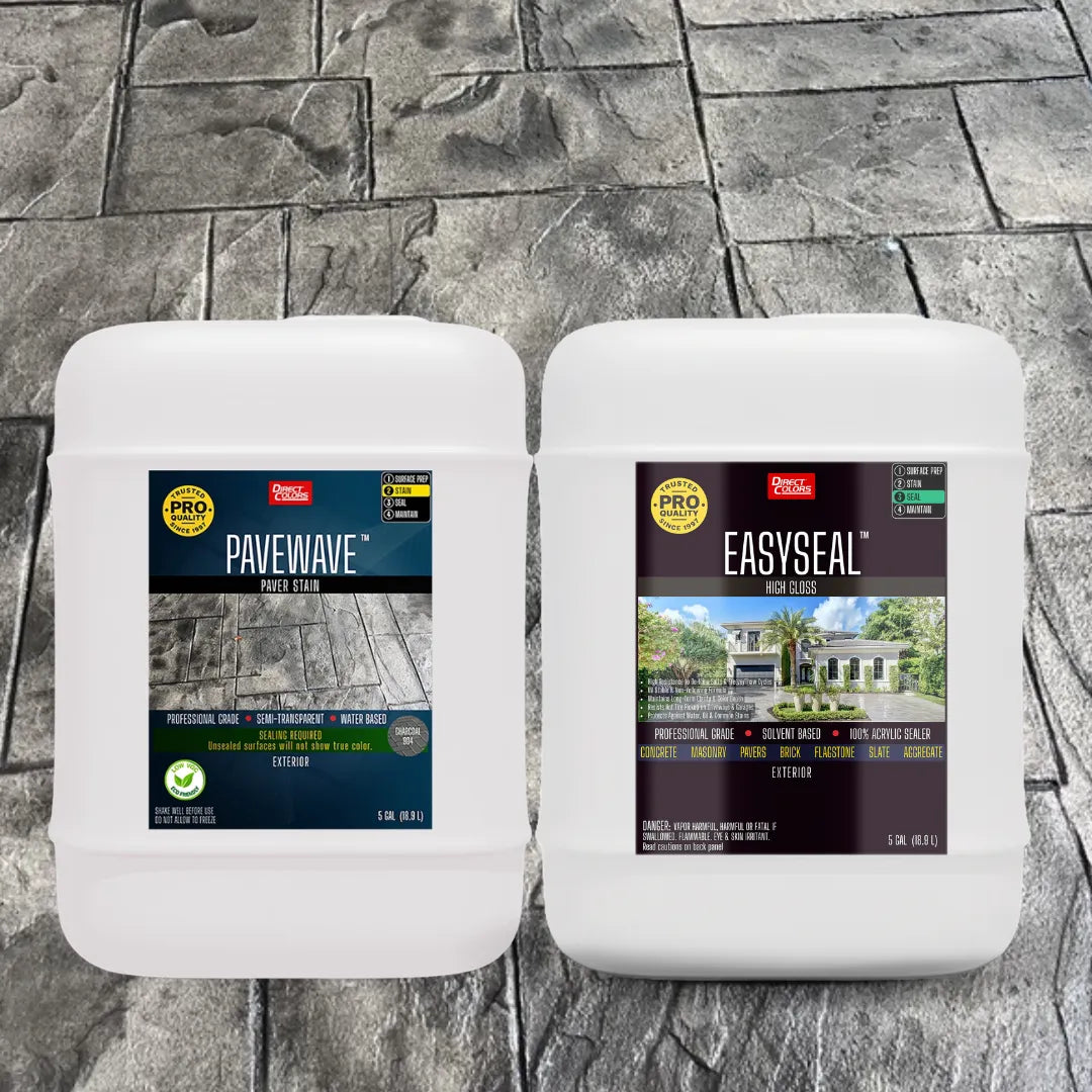 PaveWave™ Paver Stain in 904 Charcoal with EasySeal™ Gloss, 5 gallon 2-step kit