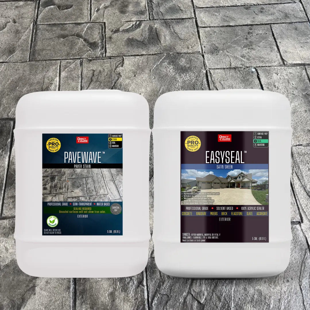 PaveWave™ Paver Stain in 904 Charcoal with EasySeal™ Satin, 5 gallon 2-step kit