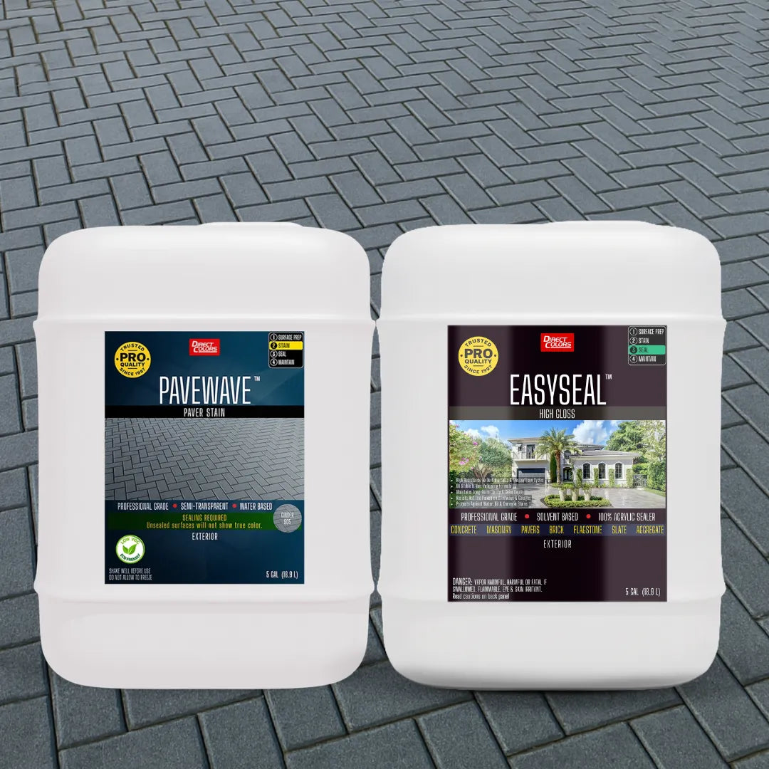 PaveWave™ Paver Stain in 905 Cinder with EasySeal™ Gloss, 5 gallon 2-step kit
