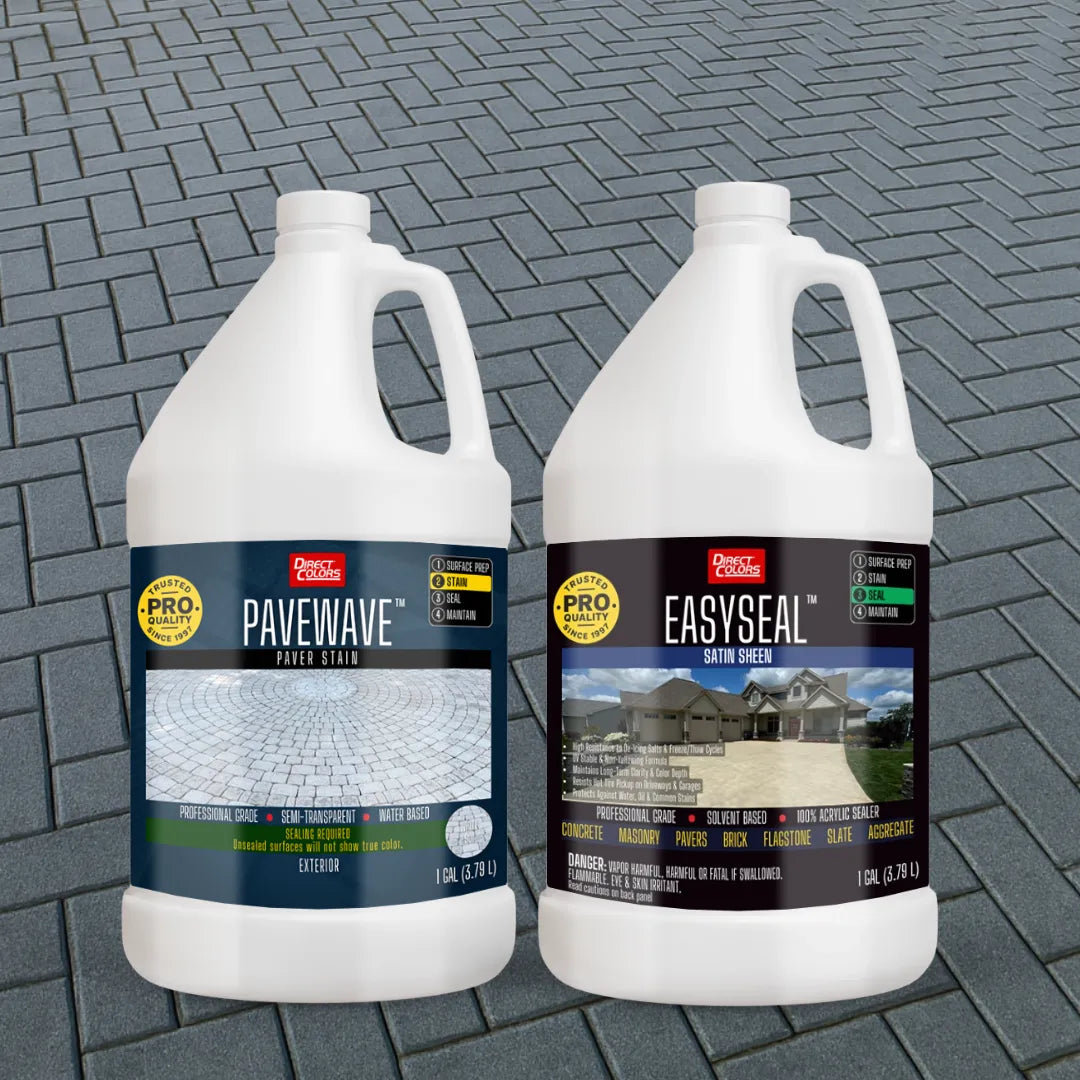 PaveWave™ Paver Stain in 905 Cinder with EasySeal™ Satin, 1 gallon 2-step kit